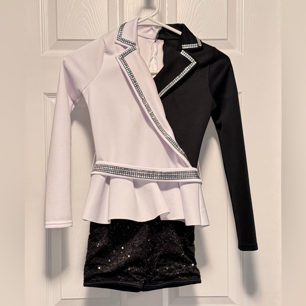 Weissman Black and White Sequin Costume